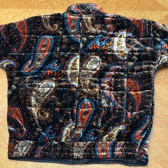 Johnny Was Dolman Quilted Jacket Sezana Velvet Paisley Size XS New